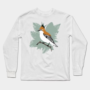 White Collared Monarch bird Design Long Sleeve T-Shirt